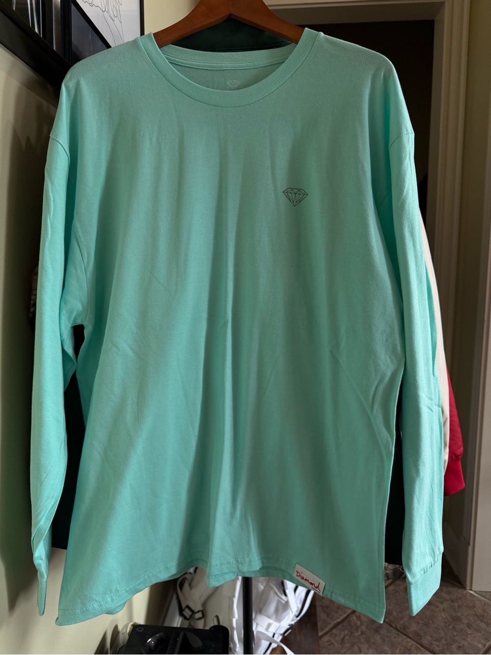 Diamond Supply Co Mint Green Long Sleeve Tee XL Streetwear Shirt